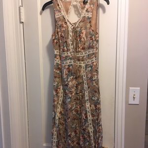 Bohemian Floral and Lace Maxi Dress from Lulu’s